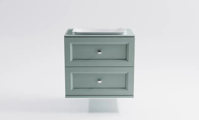 Тумба с раковиной Astra-Form Классик 4631177715723 80 см зелёный матовый