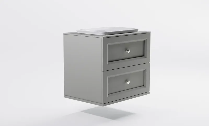 Тумба с раковиной Astra-Form Классик 4631177715686 70 см серый матовый