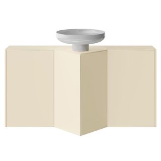 Тумба-модуль под раковину со столешницей без боковин Kerama Marazzi Caravan KMCACb50MBt0 50 см сливочный матовый