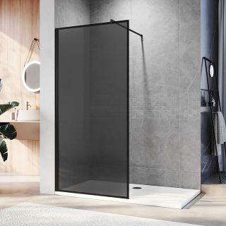 Душевая перегородка Veconi Korato KR-81B, 1000x2000, черный матовый, стекло прозрачное