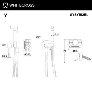 Гигиенический душ WHITECROSS Y SYSYBI2GLB брашированное золото