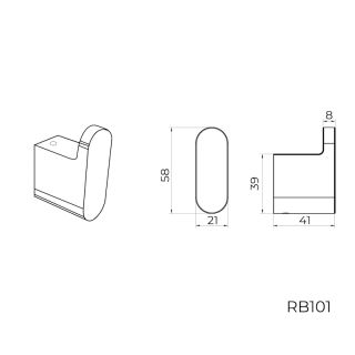 Крючок для ванной комнаты Knotlor RH101RB, бронза