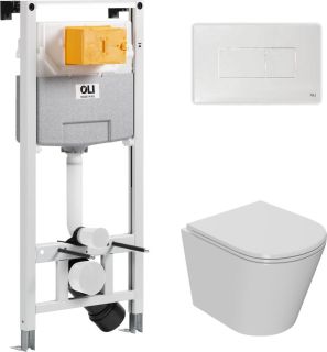 Комплект унитаза с инсталляцией Point Виктория 879235pKA02+PN41061 с сиденьем Микролифт