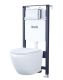 Комплект 3в1 IDDIS Basic BASB010i73 подвесной унитаз с инсталляцией и хромированной клавишей смыва