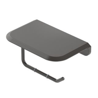 Держатель для туалетной бумаги Cezares Liner PHM-GM с полкой для телефона, оружейная сталь