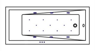 Гидромассажная ванна Whitecross Wave Slim 0111.170075.100.RELAX.BR 170x75см Relax бронза