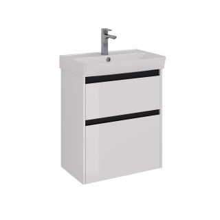 Тумба под раковину Lemark Combi LM03C60T-black 60 см белый глянец черный