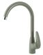 Смеситель для кухни Lemark Linara LM0405PGS с высоким поворотным изливом серый шёлк