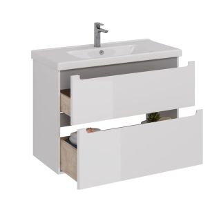 Тумба под раковину Lemark Buno LM04B100T 100 см белый глянец