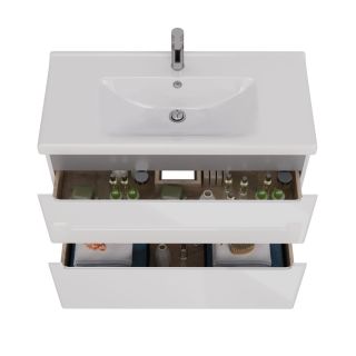 Тумба под раковину Lemark Buno LM04B100T 100 см белый глянец