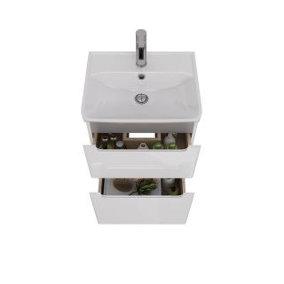 Тумба под раковину Lemark Buno LM04B50T 50 см белый глянец