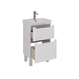 Тумба под раковину Lemark Buno LM04B50T 50 см белый глянец