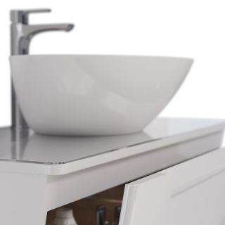 Столешница Lemark MIANO  LM06M80S 80 см из стекла цвет Белый