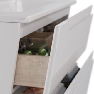 Тумба под раковину Lemark Miano LM06M80T 80 см белый глянец