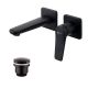 Встраиваемый смеситель для раковины Lemark Bronx LM3242C с донным клапаном чёрный