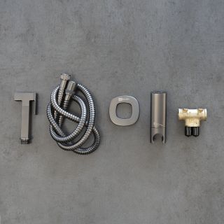 Гигиенический душ со смесителем Lemark Solo LM7172GM графит