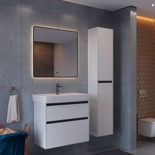 Зеркало Lemark Mioblack LM80ZM-black 80 см подвесное с подсветкой