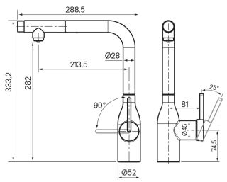 Смеситель для кухни Paulmark Viper Vi213105-G золото