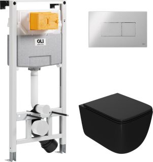 Комплект унитаза с инсталляцией Point Меркурий 879235pKA02+PN41831BM с сиденьем Микролифт