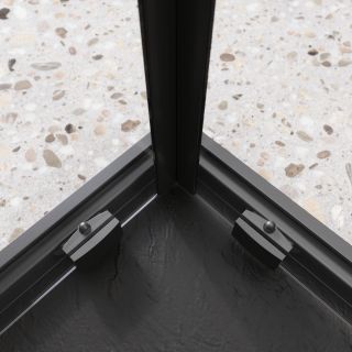 Душевой уголок BelBagno LUCE-A-2-90-C-NERO черный