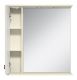 Зеркальный шкаф с подсветкой Misty Лувр 85см левый слоновая кость