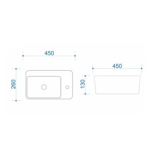 Раковина подвесная Maretti AR13PD30-844, белая