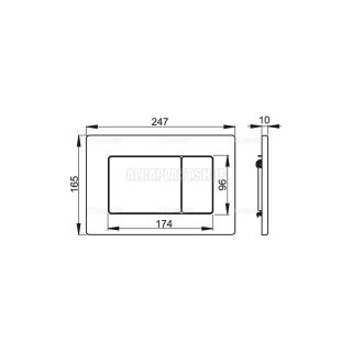 Кнопка управления AlcaPlast хром матовый M279