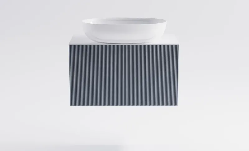 Тумба с раковиной Astra-Form М-40 Slim 4631177714535 80 см голубой матовый