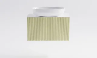 Тумба с раковиной Astra-Form М-40 Slim 4631177714559 80 см бежевый матовый