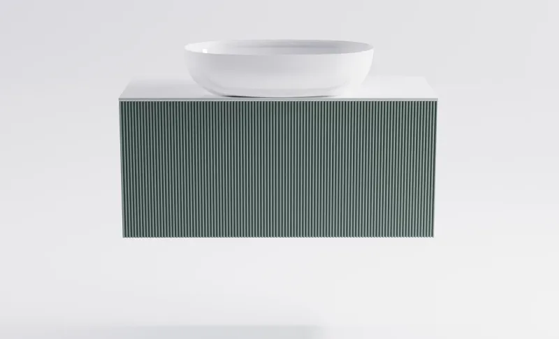 Тумба с раковиной Astra-Form М-40 Slim 4631177714580 90 см зелёный матовый