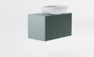 Тумба с раковиной Astra-Form М-40 Slim 4631177715907 70 см зелёный матовый