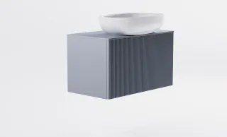 Тумба с раковиной Astra-Form М-40 Slim 4631177715914 70 см голубой матовый