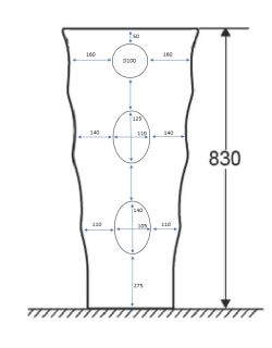Раковина Ceruttispa MARCO CT7833 420x420x830 напольная