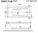 Гидромассажная ванна Whitecross Wave Slim 0111.150070.100.SOFT.CR 150x70см Soft хром