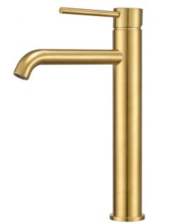 Высокий смеситель для раковины Milacio Ultra MCU.551.GD брашированное золото