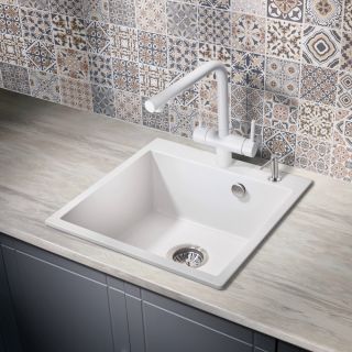 Смеситель для кухни Milacio Ultra MCU.559.WH под фильтр с краном для питьевой воды белый