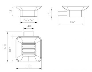 Мыльница Milacio Ultra MCU.952.SS нержавеющая сталь
