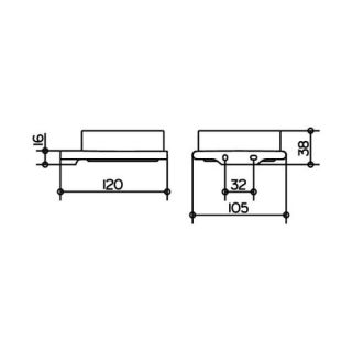 Полка Keuco Edition 11549139000 хром черный шлифованный