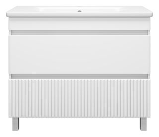 Напольная тумба под раковину Misty Мира 100см белый