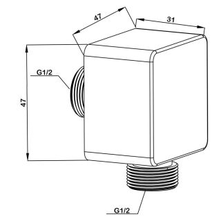 Шланговое подсоединение Swedbe Platta 5508 хром