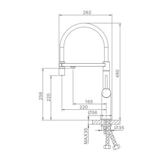 Смеситель для кухни Raglo R20.63.33 с подключением фильтра матовая медь