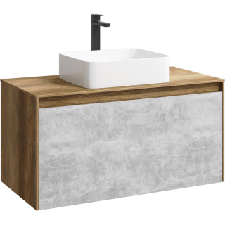 Подвесная тумба под раковину Aqwella Mobi MOB0110DB+MOB0710BS 100 см