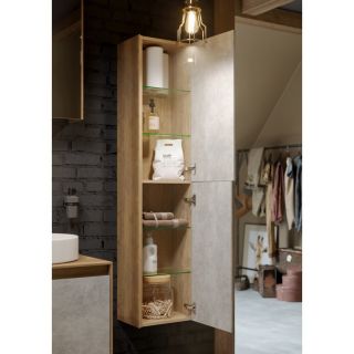 Шкаф-пенал Aqwella Mobi MOB0535DB+MOB0735BS подвесной 36.5 см