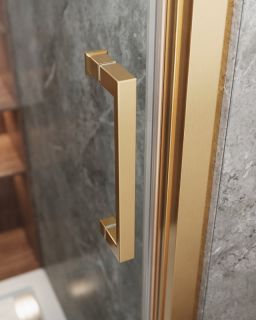 Душевая дверь CEZARES MOLVENO-BF-3-100-C-BORO-IV брашированное золото