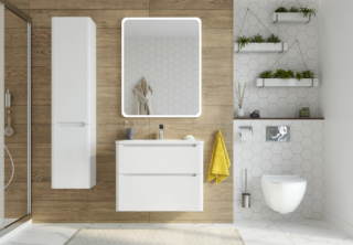 Тумба с раковиной STWORKI Монтре 80 белая