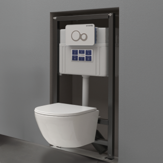 SET Инсталляция Sava Fix Slim+клавиша смыва TWIN хром глянец