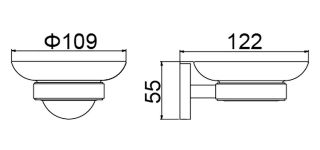 Мыльница Timo Saona 13021/18 чёрное золото
