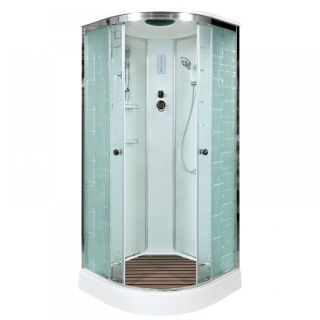 Душевая кабина Deto ЕМ1580 с электрикой (эл.) 80х80х220 см