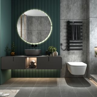 Полотенцесушитель электрический Black & White Moon 355BI