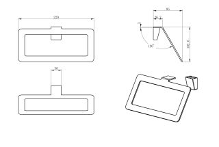 Вешалка для полотенец Wonzon & Woghand Eclipse WW-V2201-MB чёрный матовый